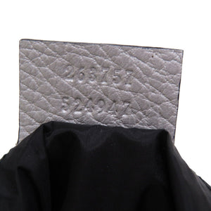 新品同様 グッチ GGスプリーム 263757 GGキャンバス シルバー ハンドバッグ 0065【中古】GUCCI