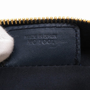 美品 クリスチャンディオール トロッター キャンバス ネイビー グレー 紺 サドルポーチ アクセサリーポーチ バッグ 0066【中古】Christian Dior