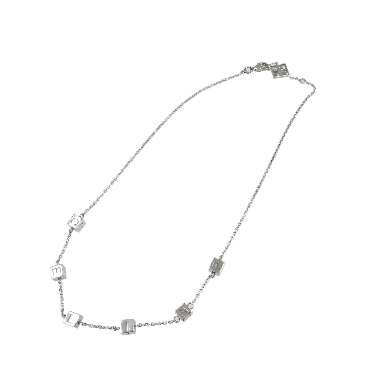 美品 セリーヌ シルバー925 キューブ ネックレス アクセサリー 0078【中古】CELINE