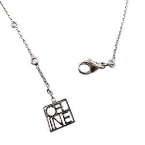 美品 セリーヌ シルバー925 キューブ ネックレス アクセサリー 0078【中古】CELINE