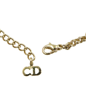美品 クリスチャンディオール ヴィンテージ メタル ラインストーン ゴールド ネックレス 0082【中古】Christian Dior