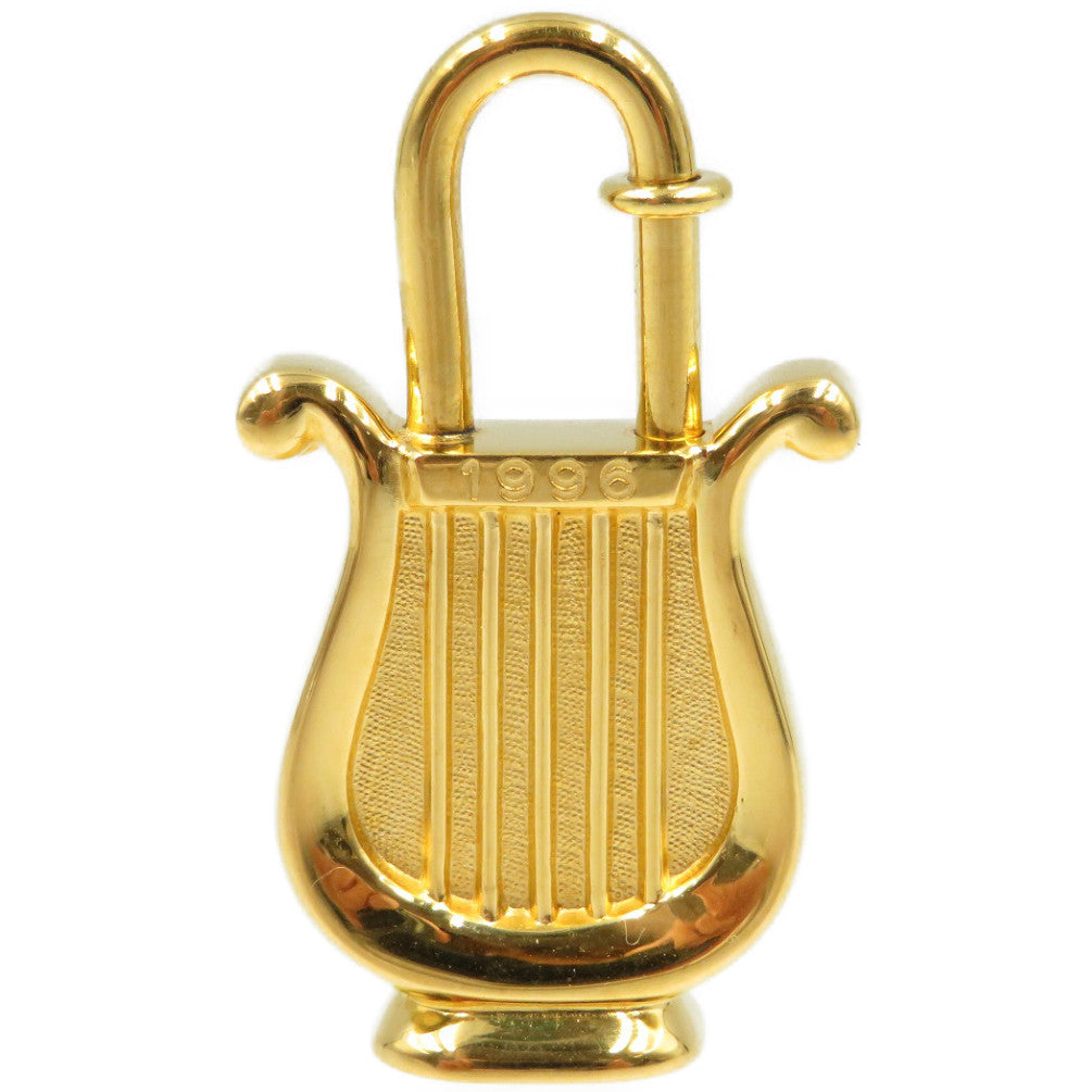 美品 エルメス カデナ 1996年限定 GP ハープ ゴールド チャーム キーホルダー 0085【中古】HERMES
