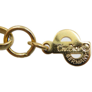 美品 クリスチャンディオール ヴィンテージ メタル ラインストーン ゴールド ピンク ネックレス チョーカー 0087【中古】Christian Dior