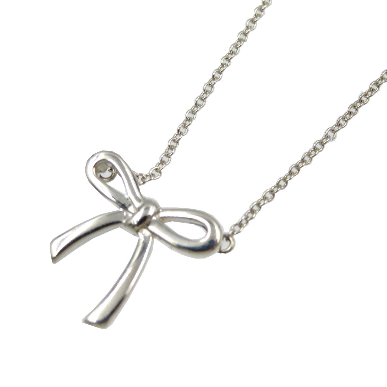 美品 ティファニー リボン シルバー925 ネックレス アクセサリー 0089【中古】TIFFANY&Co.