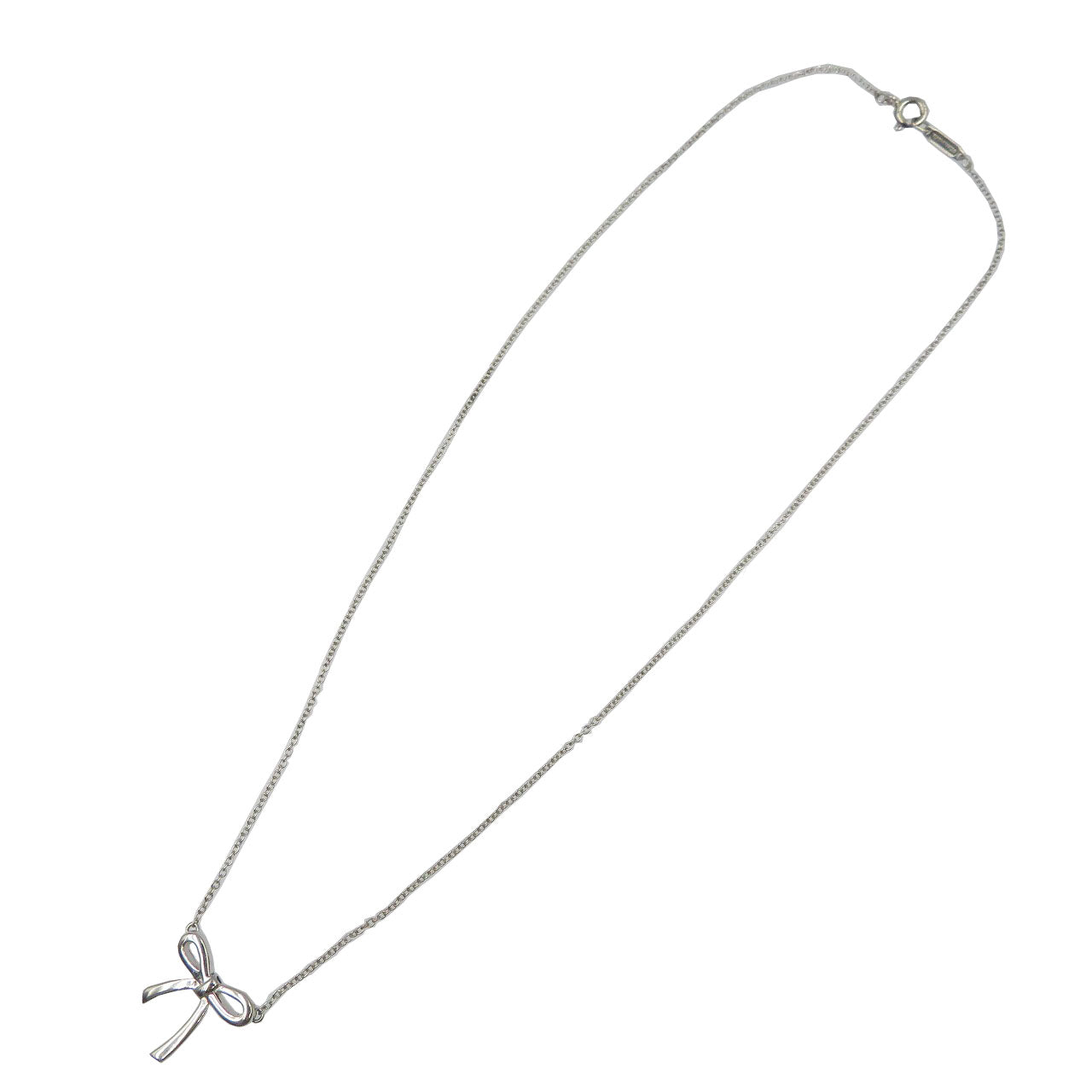 美品 ティファニー リボン シルバー925 ネックレス アクセサリー 0089【中古】TIFFANY&Co.