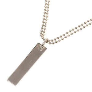 美品 グッチ ダブルチェーン プレート シルバー925 シルバー ネックレス 0095【中古】GUCCI