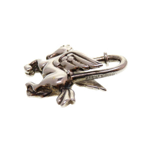 美品 エルメス ペガサス メタル シルバー バッグチャーム カデナ 南京錠 キーホルダー 0097【中古】HERMES