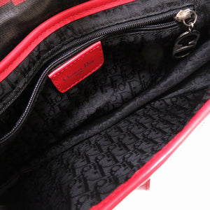 クリスチャン ディオール × ジョン ガリアーノ ハードコア サドルバッグ レザー ブラック レッド ハンドバッグ バッグ 黒 赤 0101 【中古】 Christian Dior × John Galliano