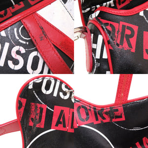 クリスチャン ディオール × ジョン ガリアーノ ハードコア サドルバッグ レザー ブラック レッド ハンドバッグ バッグ 黒 赤 0101 【中古】 Christian Dior × John Galliano