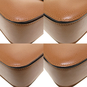 美品 セリーヌ ヴィンテージ レザー ブラウン ゴールド金具 ショルダーバッグ バッグ 茶 0111 【中古】 CELINE