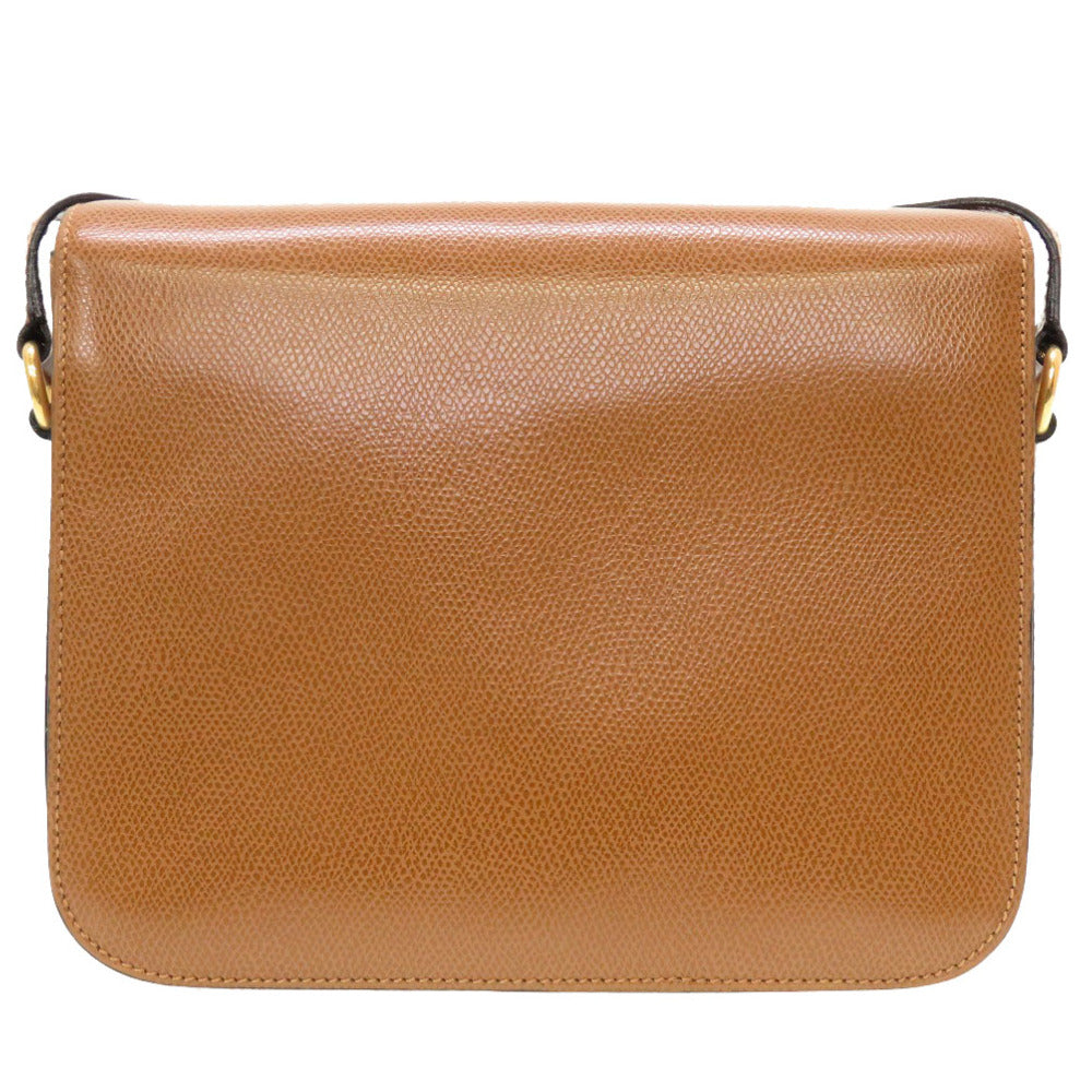 美品 セリーヌ ヴィンテージ レザー ブラウン ゴールド金具 ショルダーバッグ バッグ 茶 0111 【中古】 CELINE