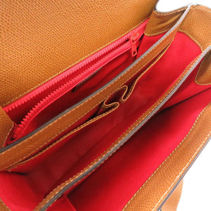 美品 セリーヌ ヴィンテージ レザー ブラウン ゴールド金具 ショルダーバッグ バッグ 茶 0111 【中古】 CELINE