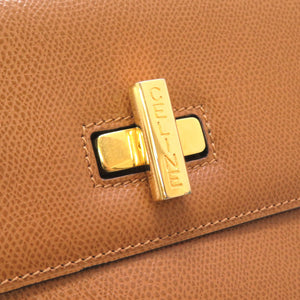 美品 セリーヌ ヴィンテージ レザー ブラウン ゴールド金具 ショルダーバッグ バッグ 茶 0111 【中古】 CELINE