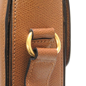 美品 セリーヌ ヴィンテージ レザー ブラウン ゴールド金具 ショルダーバッグ バッグ 茶 0111 【中古】 CELINE