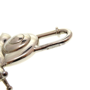 美品 エルメス カデナ カタツムリ 1995年 メタル シルバー キーホルダー バッグチャーム 0118【中古】HERMES