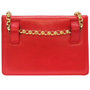 美品 サルヴァトーレ フェラガモ ヴィンテージ チェーン レザー ゴールド ショルダーバッグ 0120【中古】Salvatore Feragamo