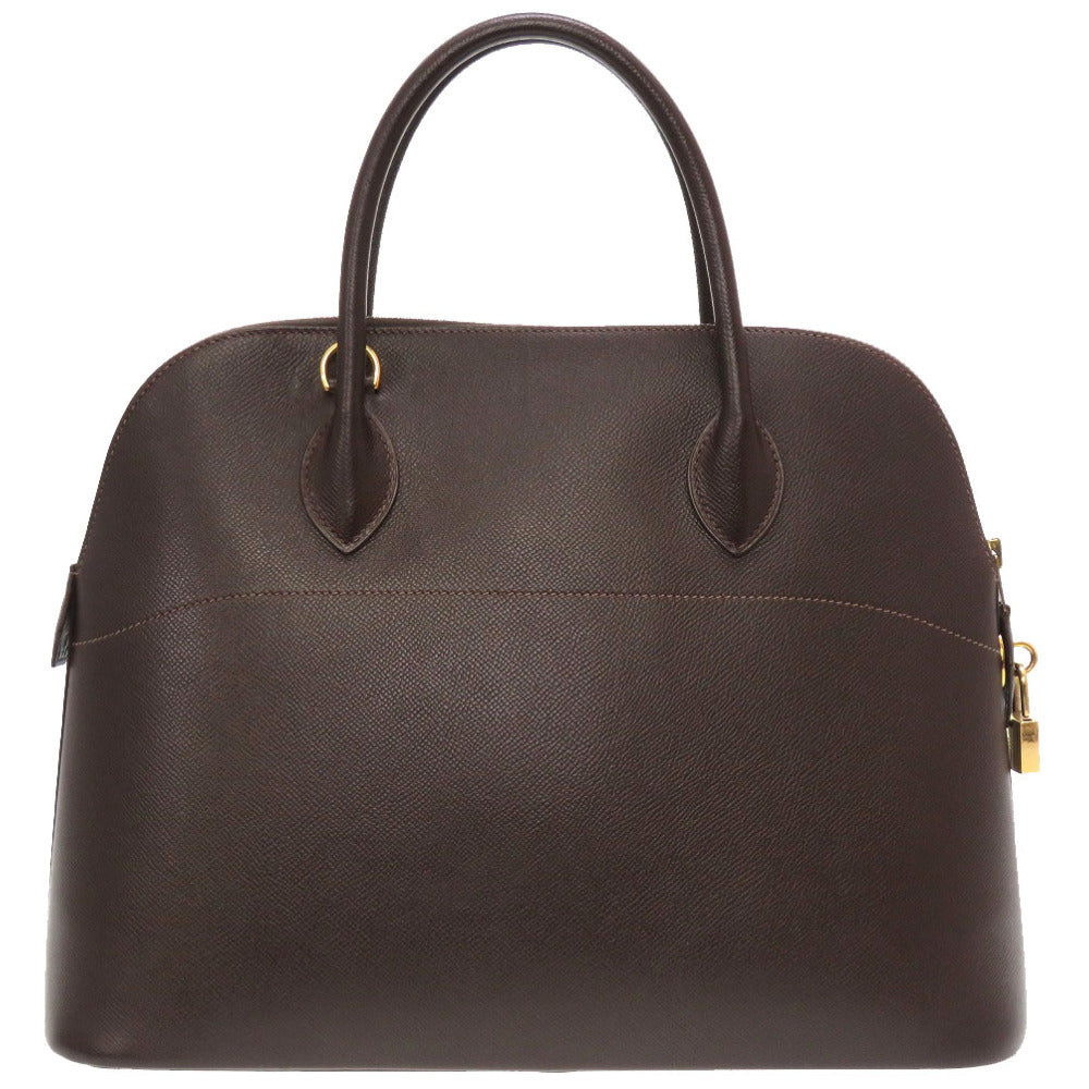 エルメス ボリード35 クシュベル ショコラ ゴールド金具 □C刻印 ハンドバッグ バッグ 茶 0129 【中古】 HERMES