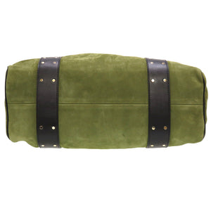 新品同様 バルマン スエード カーキ ブラック W7HA211Z004 トートバッグ バッグ 緑 黒 0130 【中古】 BALMAIN メンズ