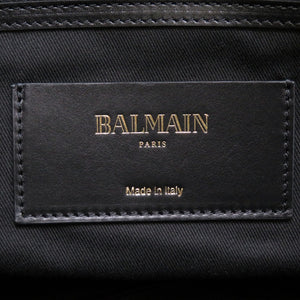 新品同様 バルマン スエード カーキ ブラック W7HA211Z004 トートバッグ バッグ 緑 黒 0130 【中古】 BALMAIN メンズ