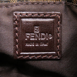 美品 フェンディ ズッカ 26673 ミニクロワッサン ミニマンマ キャンバス レザー ブラウン 茶 ミニミニバッグ 0133【中古】FENDI