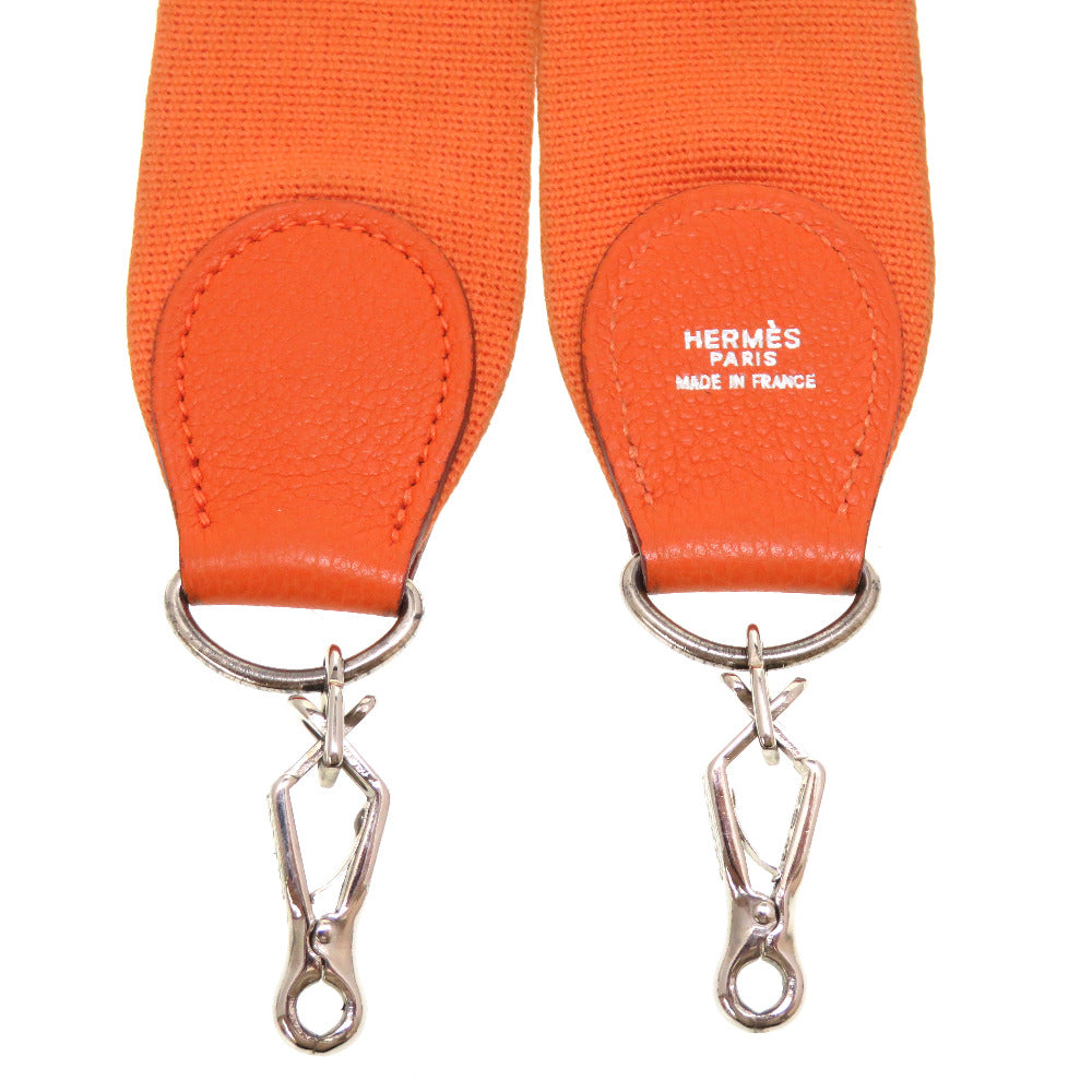 エルメス エブリンストラップ キャンバス レザー オレンジ ショルダーストラップ 0144 【中古】 HERMES