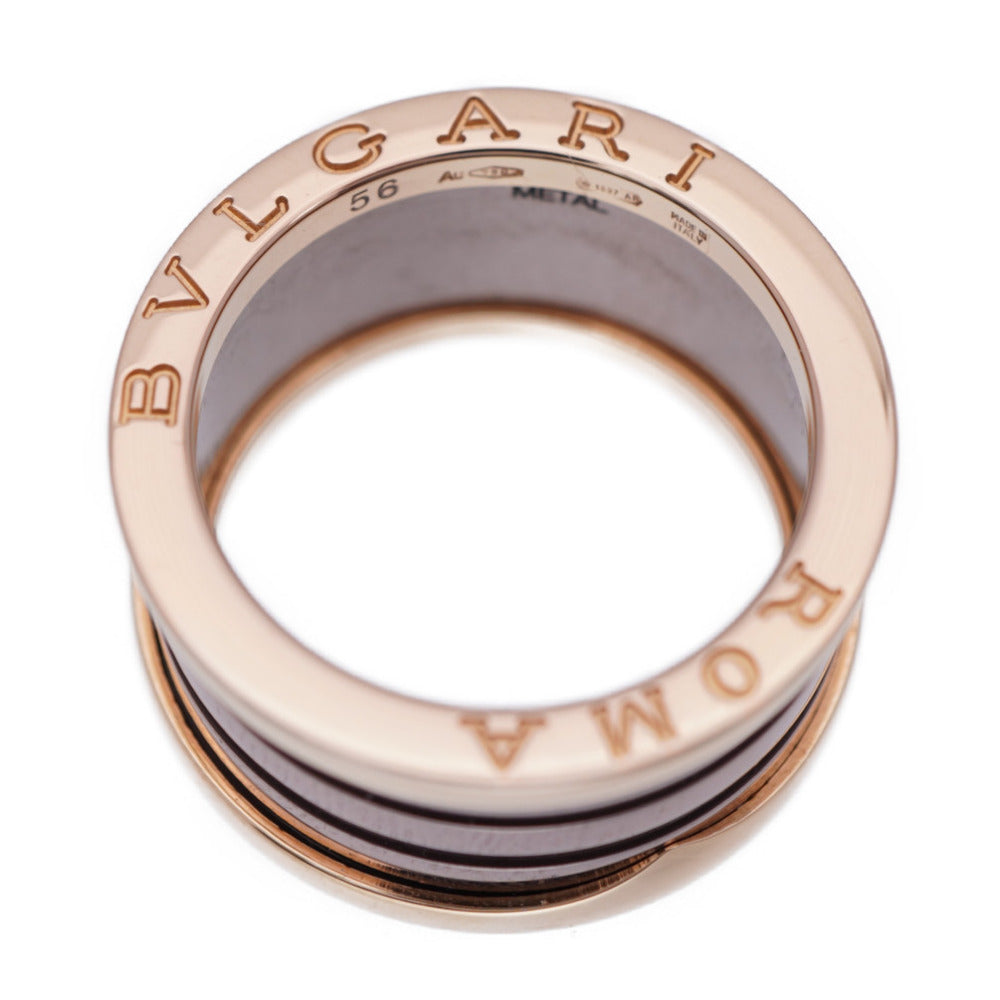 新品同様 ブルガリ B-ZERO1 ローマ 750PG/セラミック リング ＃56 指輪 K18 ピンクゴールド ジュエリー 0146【中古】BVLGARI レディース