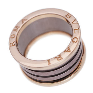 新品同様 ブルガリ B-ZERO1 ローマ 750PG/セラミック リング ＃56 指輪 K18 ピンクゴールド ジュエリー 0146【中古】BVLGARI レディース