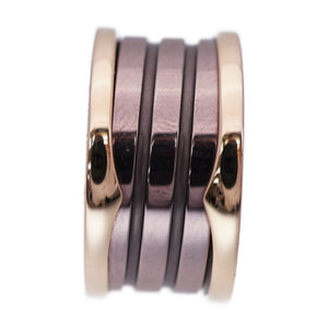 新品同様 ブルガリ B-ZERO1 ローマ 750PG/セラミック リング ＃56 指輪 K18 ピンクゴールド ジュエリー 0146【中古】BVLGARI レディース