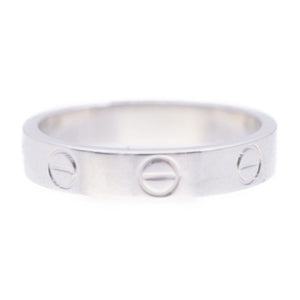 新品同様 カルティエ 750WG ミニラブリング #52 K18WG ホワイトゴールド アクセサリー 12号 0147【中古】CARTIER レディース