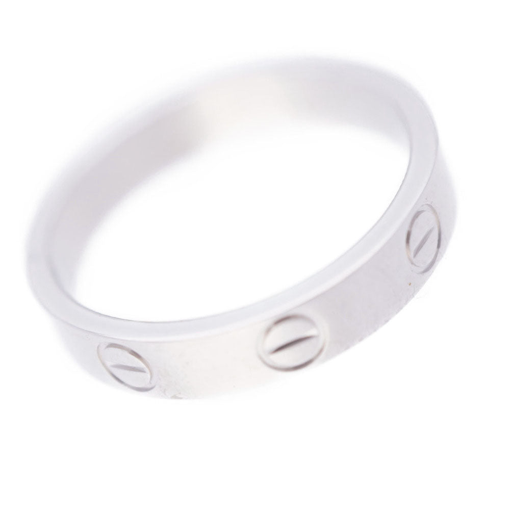 新品同様 カルティエ 750WG ミニラブリング #52 K18WG ホワイトゴールド アクセサリー 12号 0147【中古】CARTIER レディース