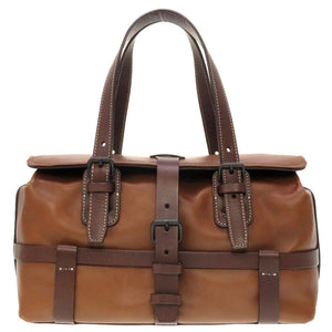 美品 土屋鞄 ハーネスクローク レザー ブラウン ミニボストンバッグ バッグ 茶  0152 【中古】 ツチヤカバン