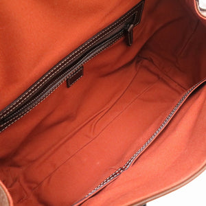 美品 土屋鞄 ハーネスクローク レザー ブラウン ミニボストンバッグ バッグ 茶  0152 【中古】 ツチヤカバン