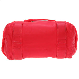 美品 クロムハーツ ムートン レザー レッド ハンドバッグ バッグ 赤 0001 【中古】 CHROME HEARTS