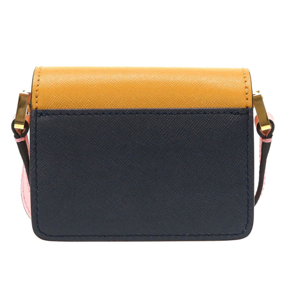 新品同様 マル二 トランク ナノ SBMP0079U1 レザー ピンク キャメル ショルダーバッグ 0003【中古】MARNI