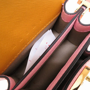 新品同様 マル二 トランク ナノ SBMP0079U1 レザー ピンク キャメル ショルダーバッグ 0003【中古】MARNI