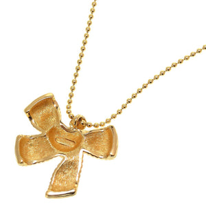 美品 クリスチャンディオール ヴィンテージ リボンモチーフ メタル ゴールド ネックレス 0008【中古】Christian Dior