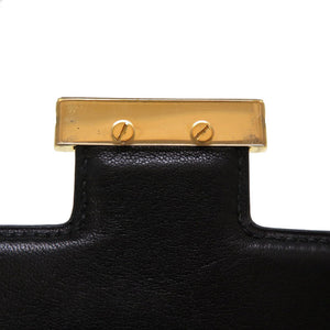 エルメス コンスタンス23 ボックスカーフ ブラック ゴールド金具 〇G刻印 ショルダーバッグ バッグ 黒 0009 【中古】 HERMES