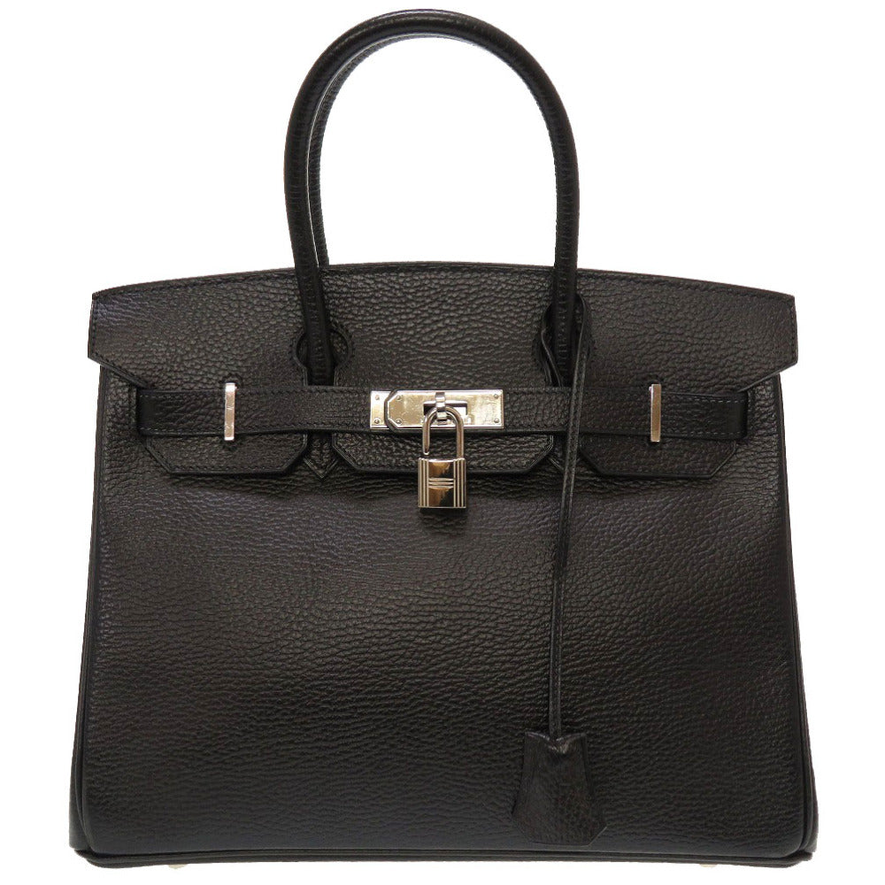 エルメス バーキン30 アルデンヌ ブラック シルバー金具 □D刻印 ハンドバッグ バッグ 黒 0012 【中古】 HERMES