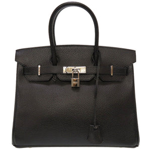 エルメス バーキン30 アルデンヌ ブラック シルバー金具 □D刻印 ハンドバッグ バッグ 黒 0012 【中古】 HERMES