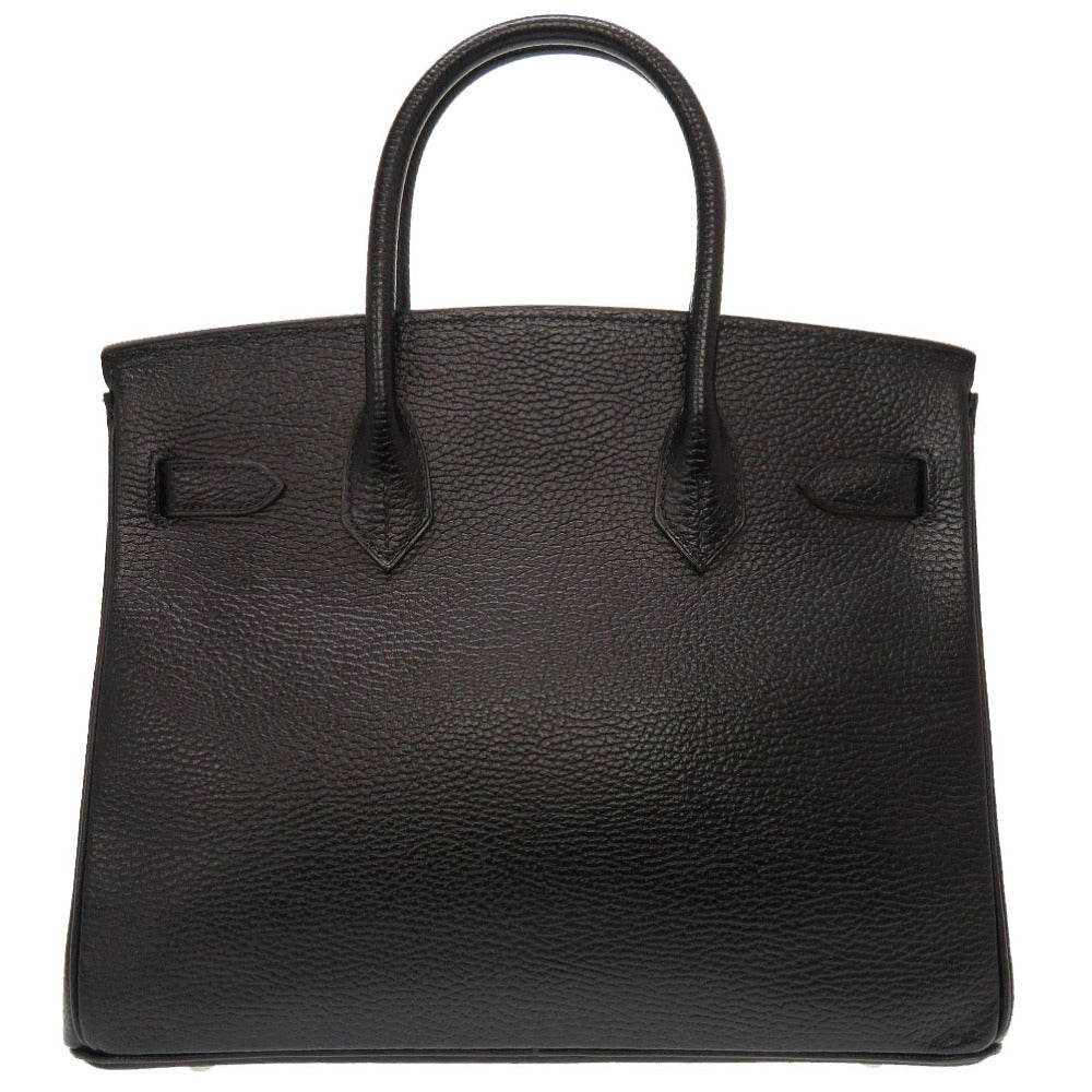 エルメス バーキン30 アルデンヌ ブラック シルバー金具 □D刻印 ハンドバッグ バッグ 黒 0012 【中古】 HERMES