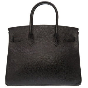 エルメス バーキン30 アルデンヌ ブラック シルバー金具 □D刻印 ハンドバッグ バッグ 黒 0012 【中古】 HERMES