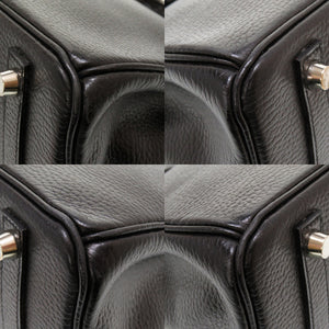 エルメス バーキン30 アルデンヌ ブラック シルバー金具 □D刻印 ハンドバッグ バッグ 黒 0012 【中古】 HERMES