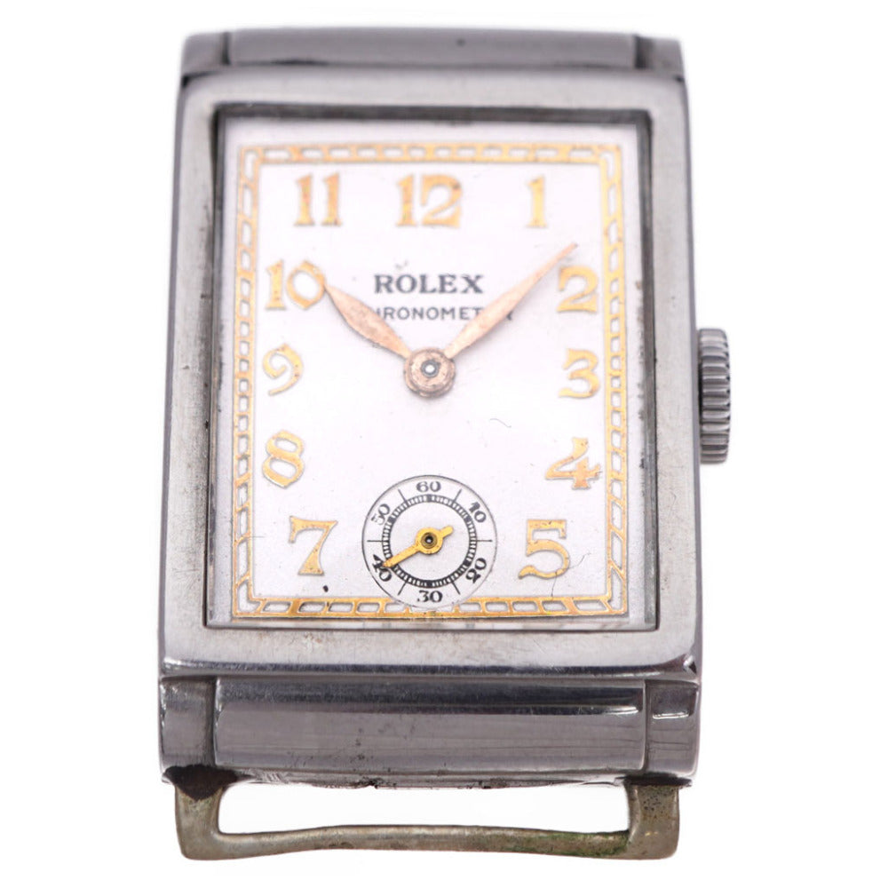 ロレックス レクタンギュラー スモールセコンド 2536 手巻き 腕時計 ホワイト 白文字盤 スクエア 0018【中古】ROLEX メンズ