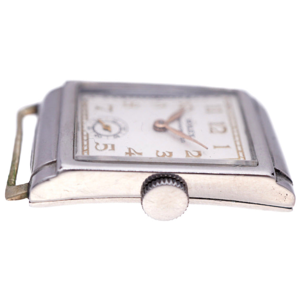 ロレックス レクタンギュラー スモールセコンド 2536 手巻き 腕時計 ホワイト 白文字盤 スクエア 0018【中古】ROLEX メンズ