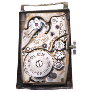 ロレックス レクタンギュラー スモールセコンド 2536 手巻き 腕時計 ホワイト 白文字盤 スクエア 0018【中古】ROLEX メンズ