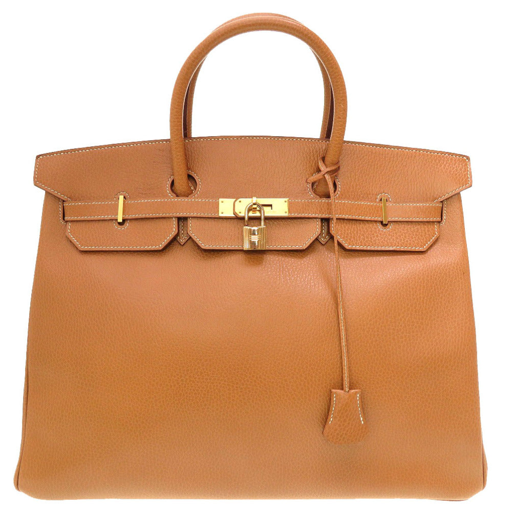 エルメス バーキン40 アルデンヌ ゴールド ゴールド金具 〇X刻印 ハンドバッグ バッグ 茶 0022 【中古】 HERMES メンズ