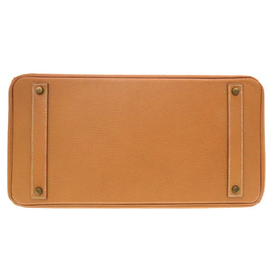 エルメス バーキン40 アルデンヌ ゴールド ゴールド金具 〇X刻印 ハンドバッグ バッグ 茶 0022 【中古】 HERMES メンズ