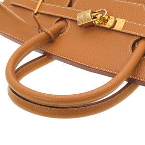 エルメス バーキン40 アルデンヌ ゴールド ゴールド金具 〇X刻印 ハンドバッグ バッグ 茶 0022 【中古】 HERMES メンズ