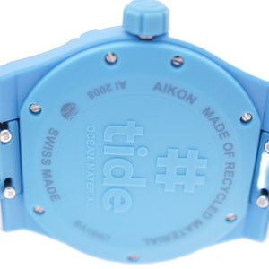 未使用 モーリスラクロア アイコン #タイド AI2008-AAAA1-3A0-0 クオーツ 腕時計 プラスチック/ラバー ライトブルー 0033【中古】MAURICE LACROIX AIKON #tide メンズ