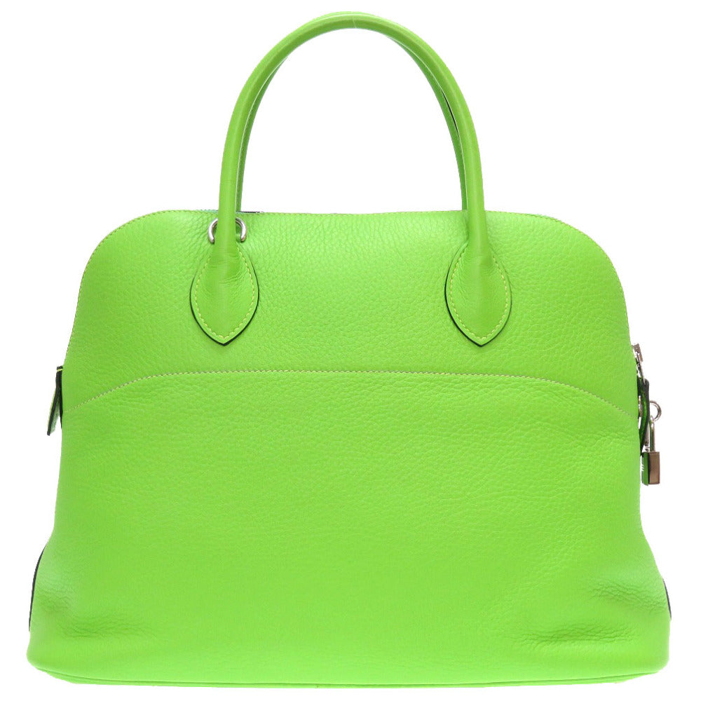 美品 エルメス ボリード35 トリヨンクレマンス アップルグリーン シルバー金具 □G刻印 ハンドバッグ バッグ 緑 0035 【中古】 HERMES